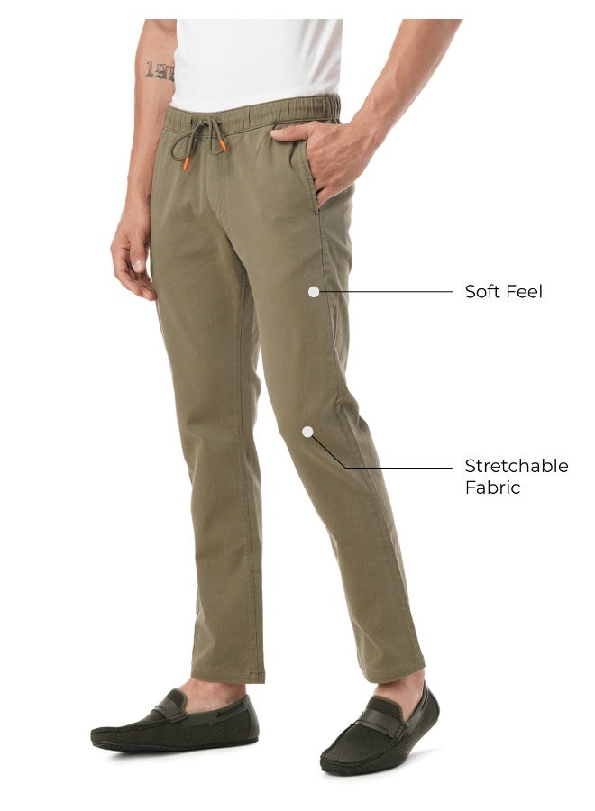 fyltr Men's Taper Fit Stretch Cotton Joggers with Elasticated Waistband & Drawstrings - Image 5